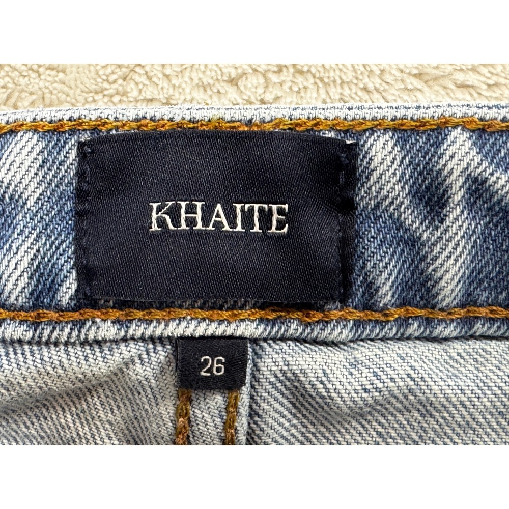 Khaite Womens Daria Slim Fit Straight Leg Blue Jeans 26 Meas: 25x31.5 - Picture 3 of 5